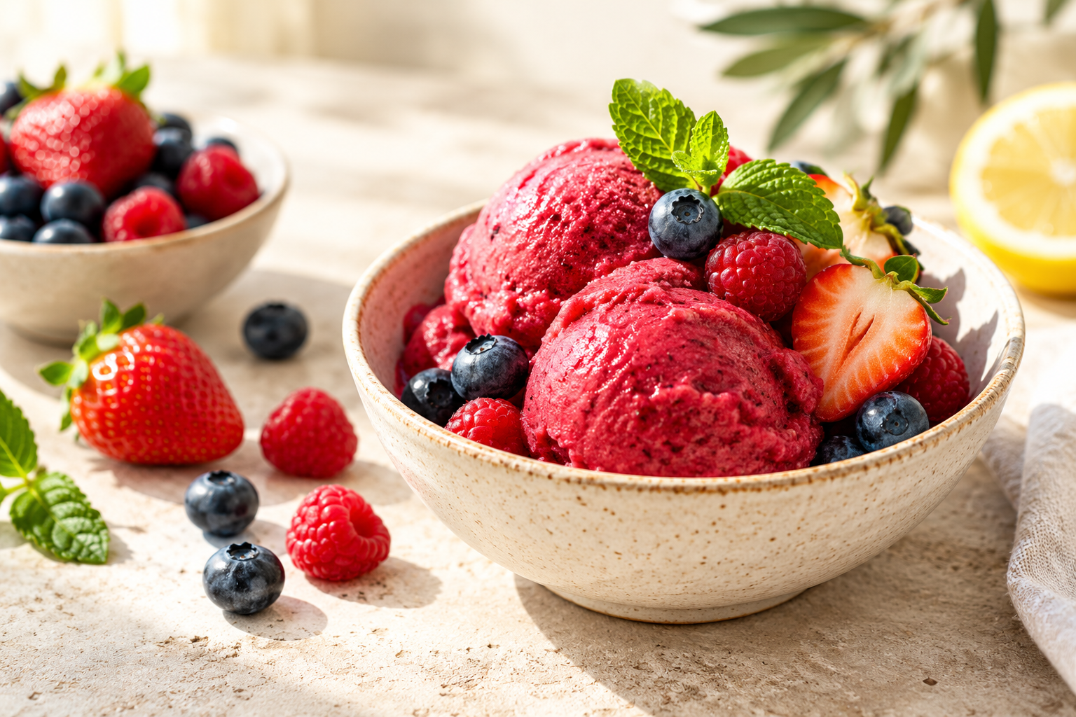 Frozen Berry Sorbet